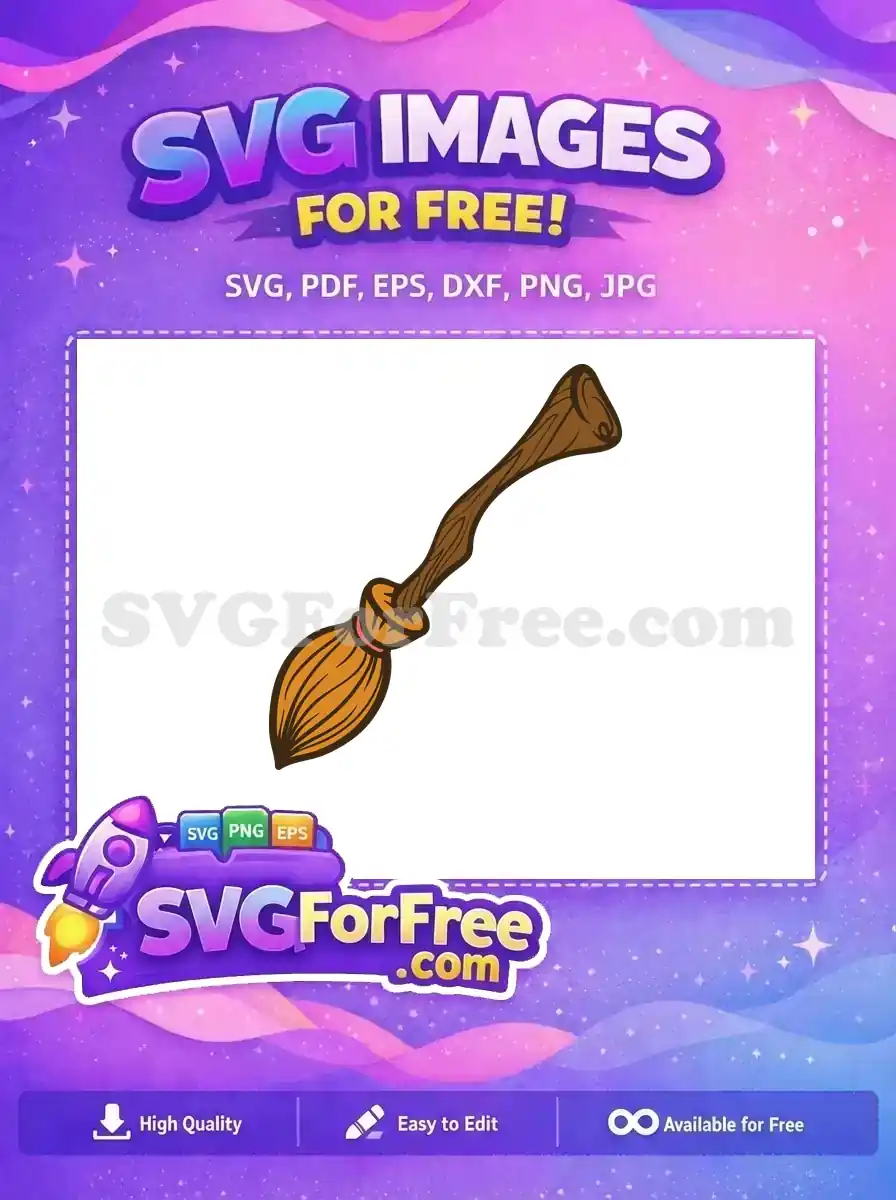 Free Wooden Broomstick Free Quidditch Broom Harry Potter Free SVG