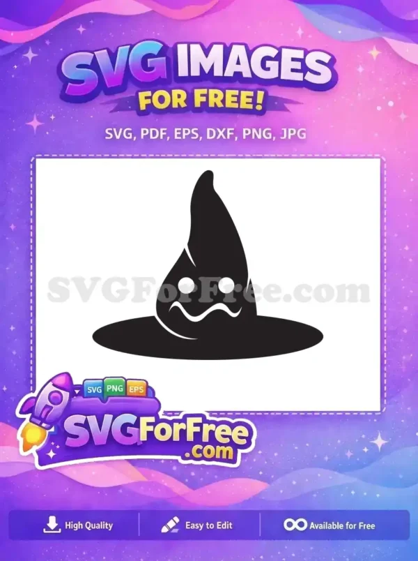 Free Pointed Hat Free Wavy Smile Harry Potter Free SVG