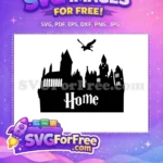 Free Hogwarts Castle Silhouette Free Eagle Detail Harry Potter Free SVG - Instant Download