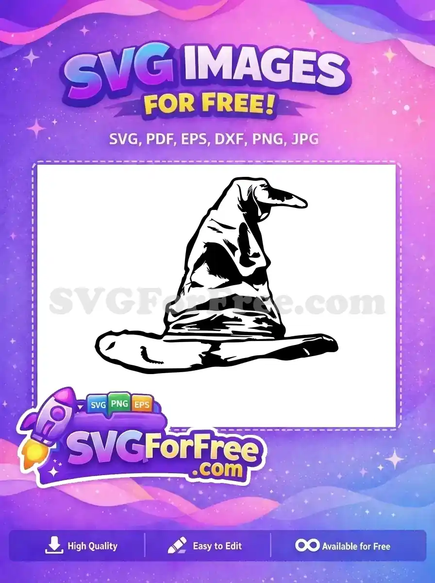 Free Hogwarts Hat Free Sorting Hat Harry Potter Free SVG 1