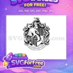 Free Badger Elegant Crest Free Hufflepuff House Harry Potter Free SVG - Instant Download