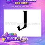 Free Black Letter J Free Initial Harry Potter Free SVG - Instant Download