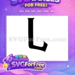 Free Letter L Free Black Font Harry Potter Free SVG - Instant Download
