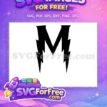 Free Lightning Bolt Free Letter M Harry Potter Free SVG - Instant Download