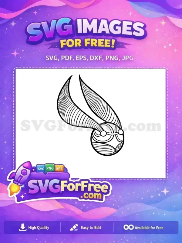 Free Winged Ball Free Snitch Harry Potter Free SVG