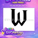 Free Letter W Wizarding Free Initial Harry Potter Free SVG - Instant Download
