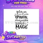 Free Words Opinion Free Magic Text Harry Potter Free SVG - Instant Download