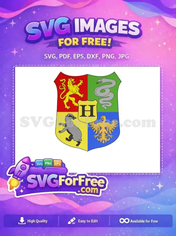 Free Hogwarts Crest Free Animals Crest Harry Potter Free SVG 2