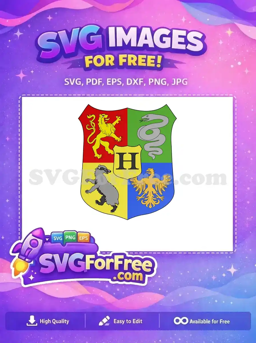 Free Hogwarts Crest Free Animals Crest Harry Potter Free SVG 2