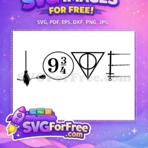 Free Broomstick Free Platform Nine Deathly Hallows Free SVG