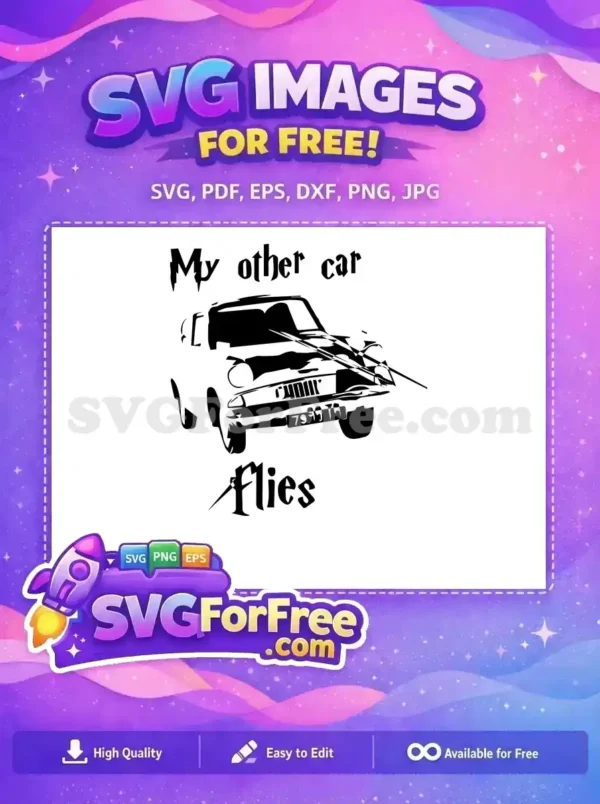 Free Harry Potter Glasses Free Scar Line Art Movie Free SVG 2