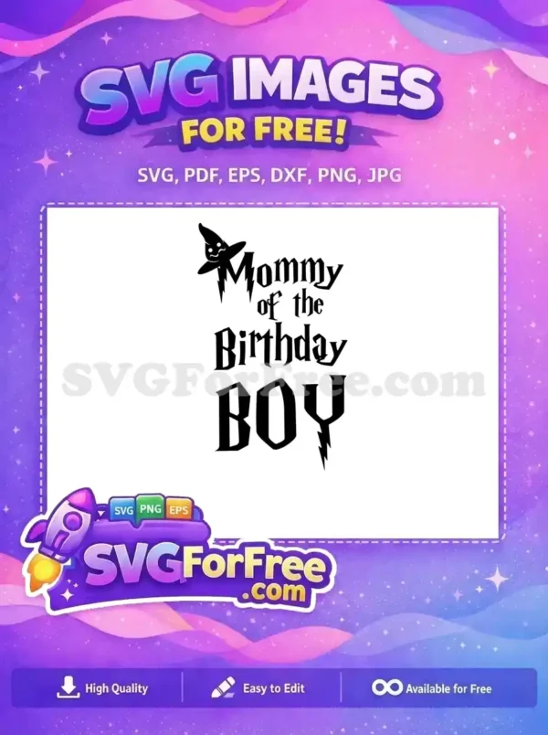 Free Wizard Hat Free Mommy Birthday Harry Potter Free SVG 3