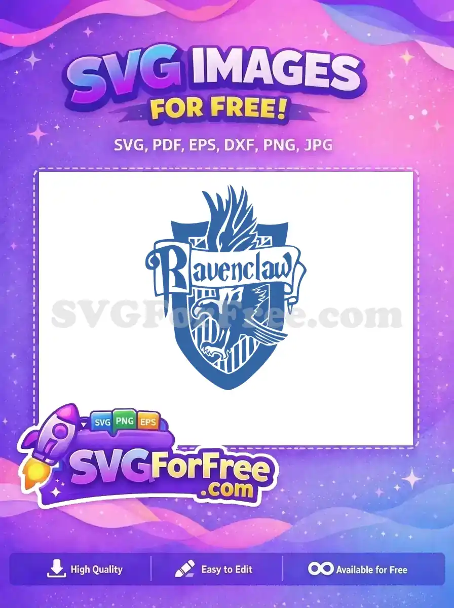 Free Blue Ravenclaw Crest Free Eagle Harry Potter Free SVG