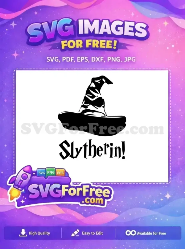 Free Slytherin House Hat Free Wizarding World Harry Potter Free SVG