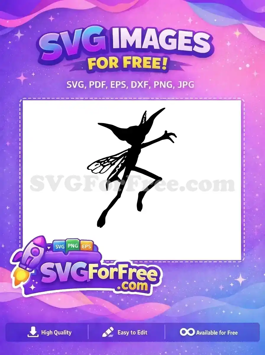 Free Pointy Ears Free Winged Silhouette Harry Potter Free SVG