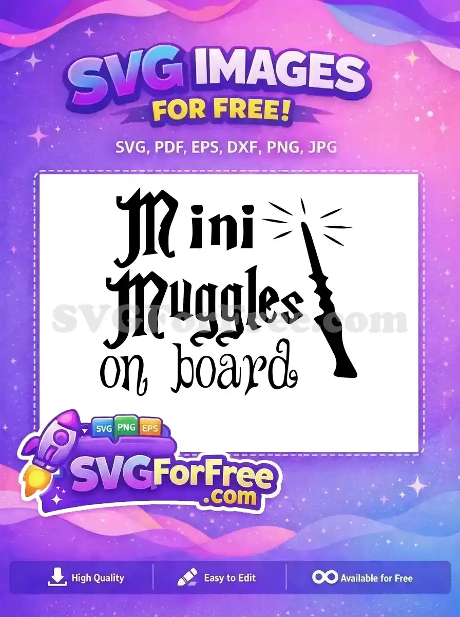 Free Mini Muggle Free Wand Harry Potter Free SVG