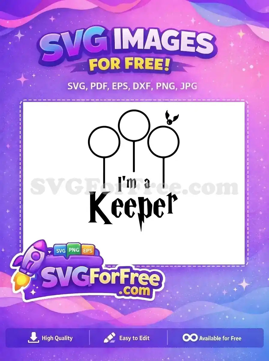 Free Quidditch Hoops Free Golden Snitch I'm Keeper Harry Potter Free SVG