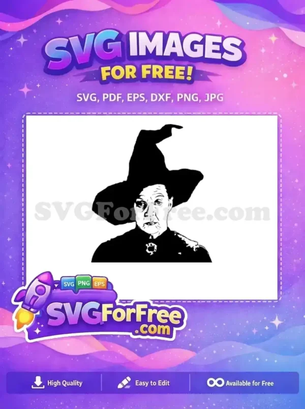 Free Wizard Pointing Free Black Hat Harry Potter Free SVG