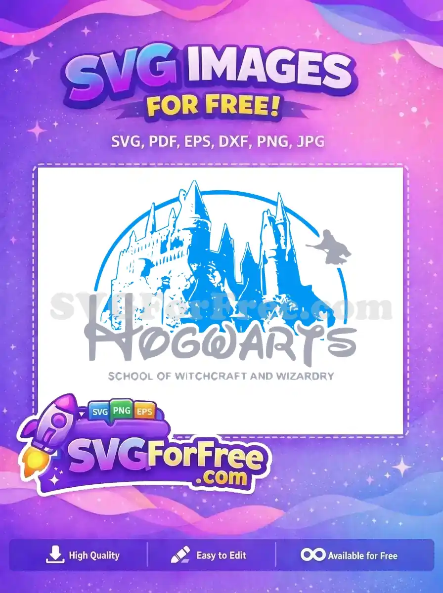 Free Hogwarts Castle Free School Silhouette Harry Potter Free SVG 3