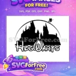 Free Hogwarts Castle Free Silhouette Flying Figure Harry Potter Free SVG - Instant Download