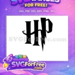 Free HP Letters Free Lightning Bolt Harry Potter Free SVG - Instant Download