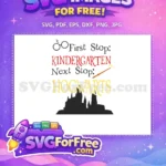 Free Kindergarten Red Text Free Hogwarts Yellow Text Harry Potter Free SVG - Instant Download