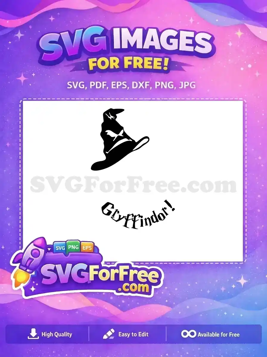 Free Sorting Hat Free Gryffindor House Harry Potter Free SVG 4