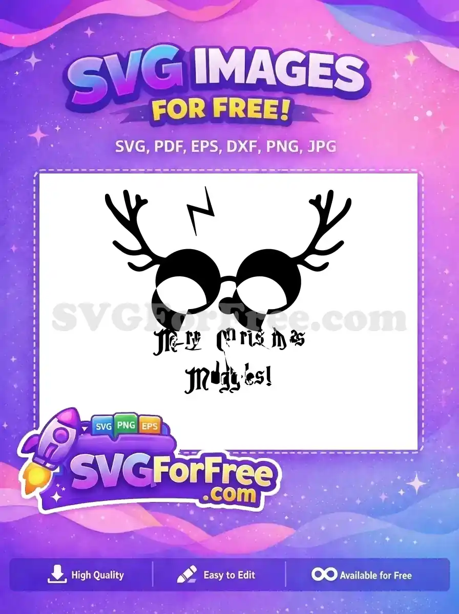 Free Harry Potter Glasses Free Lightning Scar Movie Free SVG 19 - Instant Download