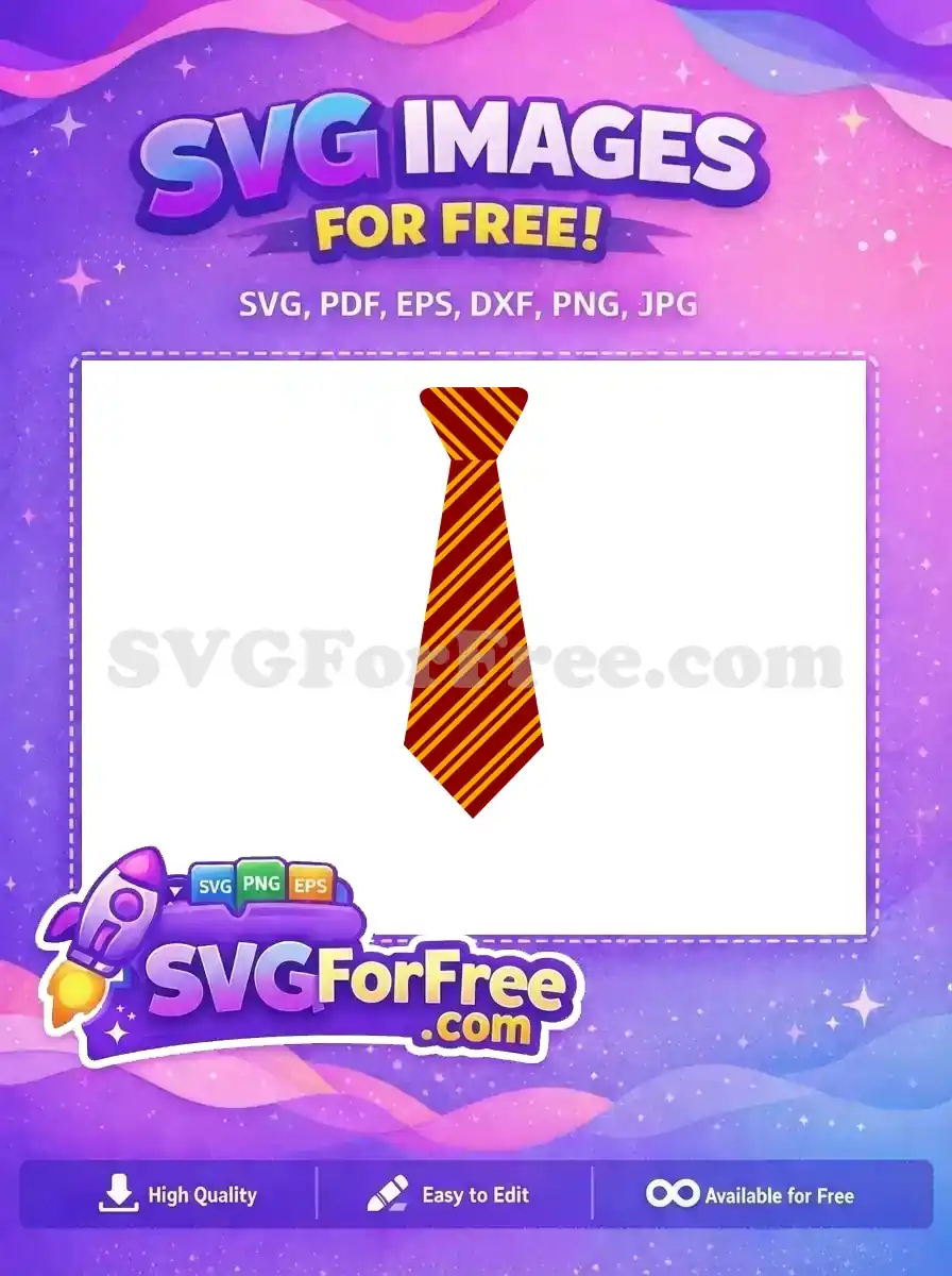 Free Gryffindor Colors Free Striped Necktie Harry Potter Free SVG 5