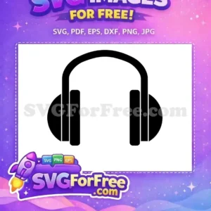 Free Black Headset Free Minimalist Audio Category 1 Free SVG
