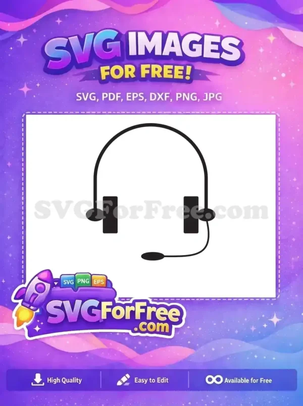 Free Black Headset Free Microphone Simple Accessories Free SVG Free Black Headset Free Microphone Simple Accessories Free SVG