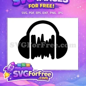 Free Black Headset Free Soundwave One Free SVG Free Black Headset Free Soundwave One Free SVG