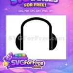 Free Black Headset Design Free Music Listeners Item Free SVG - Instant Download