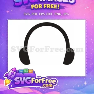 Free Black Headset Free Minimalist Design Music Free SVG 1