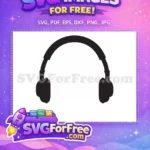 Free Black Headset Free DJ Music Headset Free SVG - Instant Download