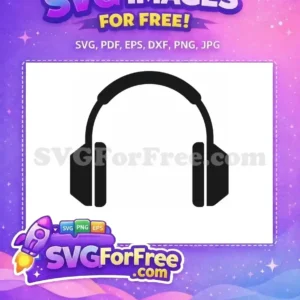 Free Black Headset Free Rounded Design Music Free SVG