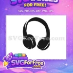 Free Black Headset Free Music Accessory Dj Free SVG 1 - Instant Download