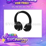 Free Black Headset Free Minimalist Headphones DJ Free SVG - Instant Download