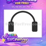 Free Black Headset Free Minimalist Style Accessory Free SVG 1 - Instant Download