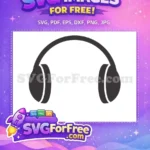 Free Black Headset Free Music Accessory Dj Free SVG 2 - Instant Download
