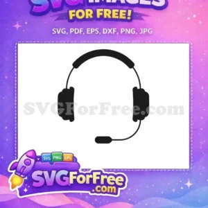 Free Black Headset Free Audio Device Headset Free SVG