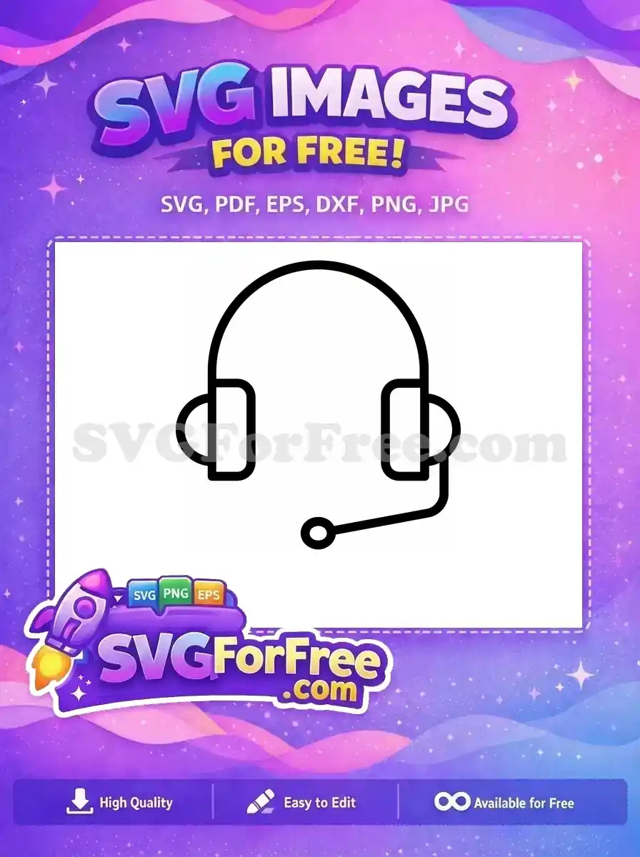 Free Gamer Headset Free Streaming Silhouette Category 1 Free SVG 1