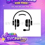 Free Black Headset Free Music Device Category 1 Free SVG - Instant Download