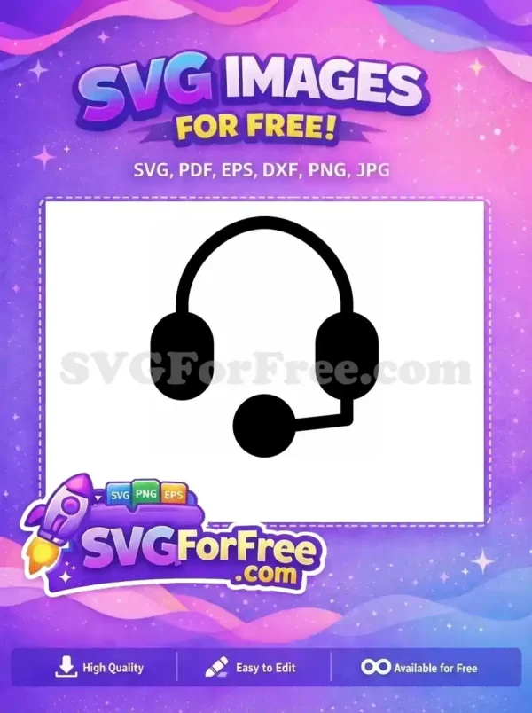Free Gaming Headset Free Gamer Headphone Character Free SVG