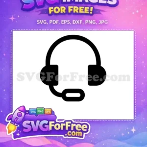Free Black Headset Free Minimalist Icon Free Communication SVG