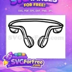 Free Black Headset Free Headphones Accessory Music Free SVG - Instant Download
