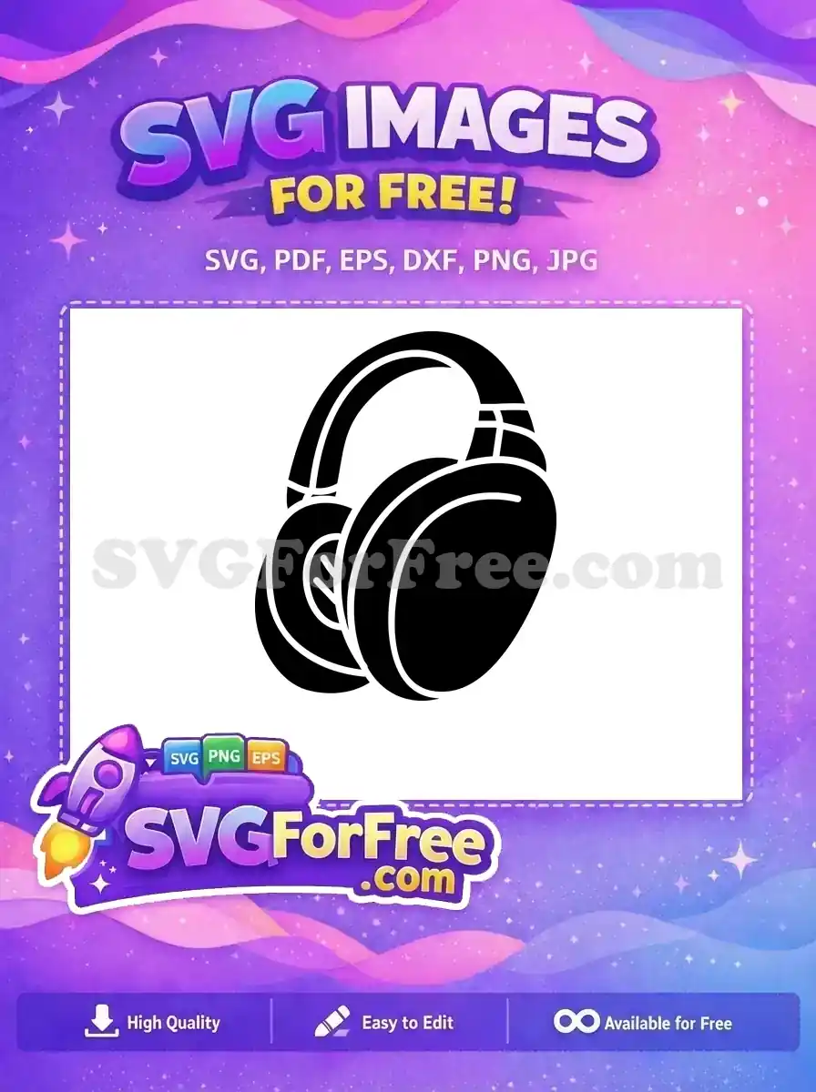Free Black Headset Free Leaf Detail Line Art Free SVG
