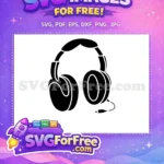 Free Black Headset Free Sound Design Accessory Free SVG - Instant Download