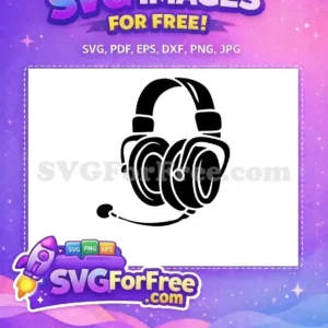 Free Black Headset Free Microphone Boom Gamer Free SVG Free Black Headset Free Microphone Boom Gamer Free SVG