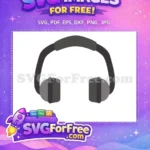 Free Rounded Earpads Free Gray Headband Category 1 Free SVG - Instant Download